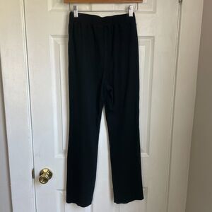 Niko And... black ribbed pants pull on elastic waist split hem size M